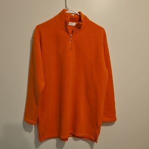 Chaus  Men's Bright Orange Zip-Up Sweater